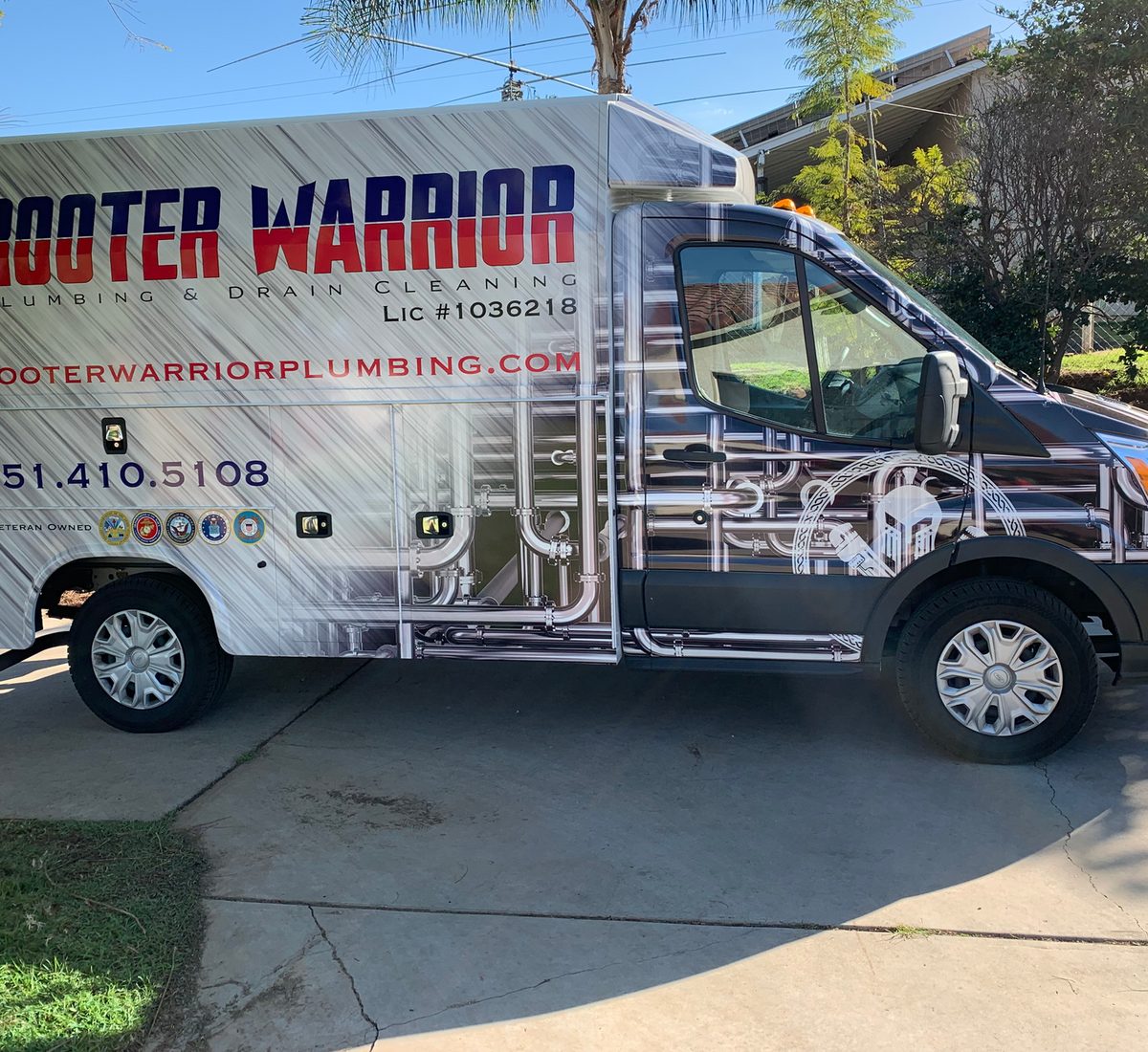 Rooter Warrior Plumbing service truck